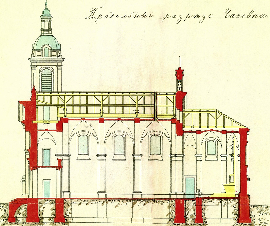 Чертеж Александровского костела. 1895 г.